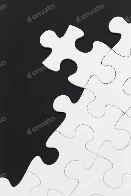 Preview: Puzzle On Black Background