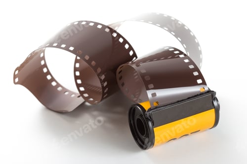 Preview: Film Roll On White Background