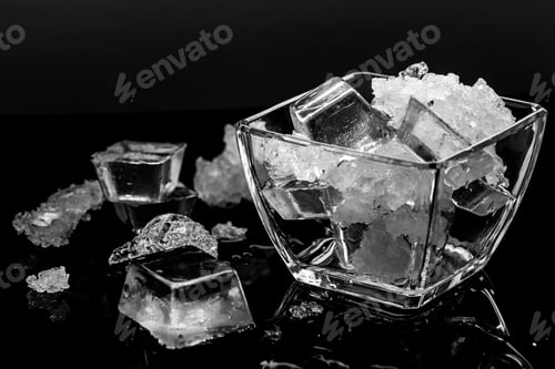 Preview: Ice On Black Background