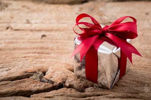 Preview: Gift Box On Wooden Table