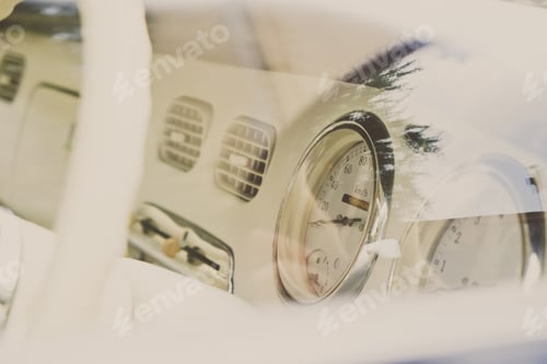 Preview: Detail Image Of Car In Retro Style