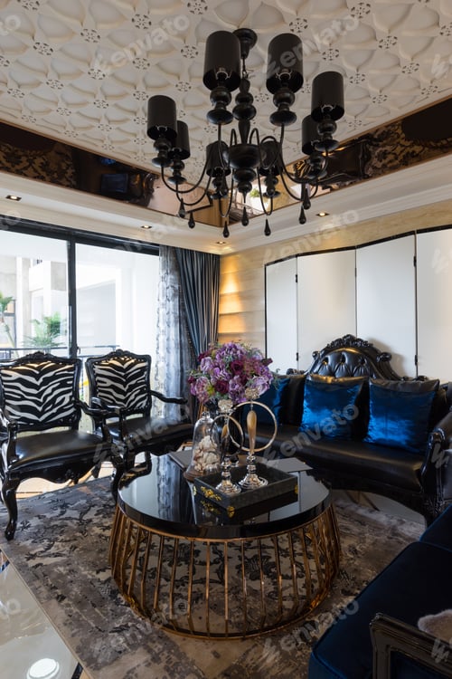 Preview: Luxury Living Room With Nice Furniture