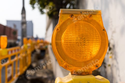 Preview: Yellow Caution Light At Street