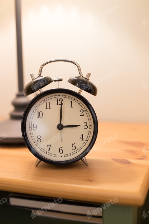 Preview: Close Up On Clock Standing On A Table
