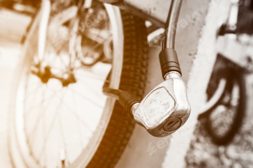 Preview: Security Lock Blocking The Bicycle Wheel.