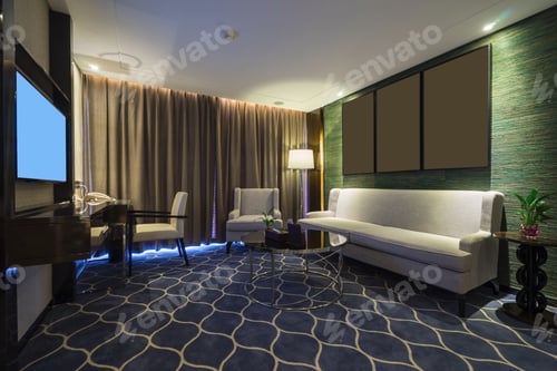 Preview: Luxury Hotel Room With Nice Decoration