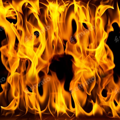 Preview: Fire On Black Background