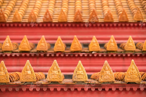Preview: Close Up On Vintge Temple Roof From Bangkok