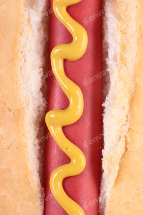 Preview: Extra Foot Long Hot Dog In Bun With Mustard