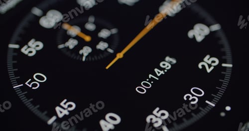 Preview: Stop Watch On The Digital Tablet Screen