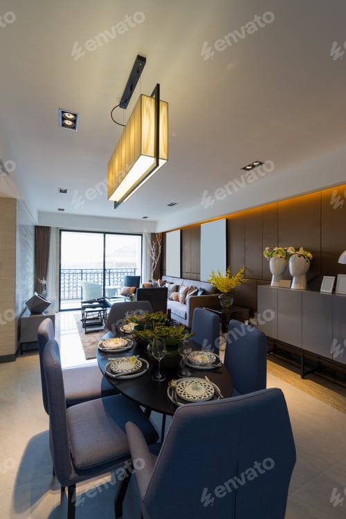 Preview: Modern Dining Room With Nice Decoration