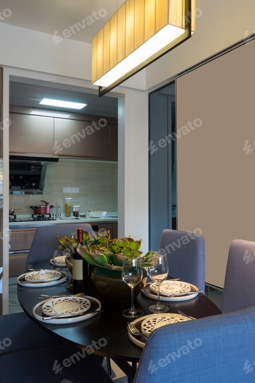 Preview: Modern Dining Room With Nice Decoration