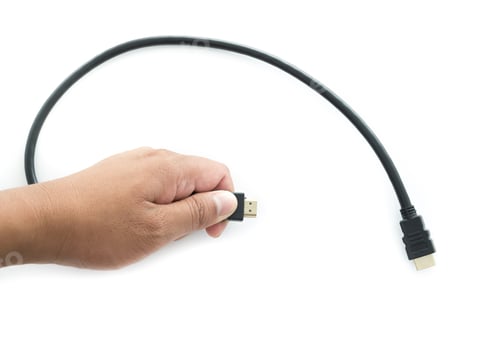 Preview: Hand Holding A Hdmi Cable
