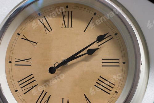 Preview: Close Up On Clock Hanging On The Wall
