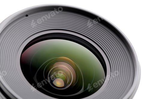 Preview: Camera Lense Over White Background