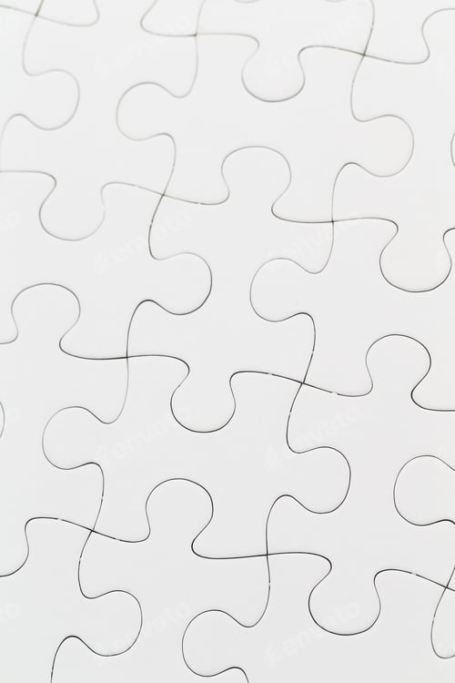 Preview: White Jigsaw Puzzle Pattern As A Background