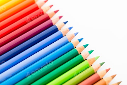 Preview: Colourful Pencil Isolated On White