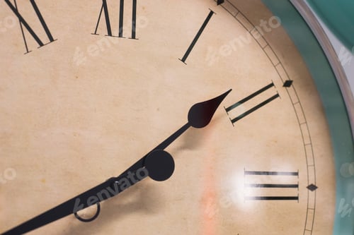 Preview: Close Up On Clock Hanging On The Wall