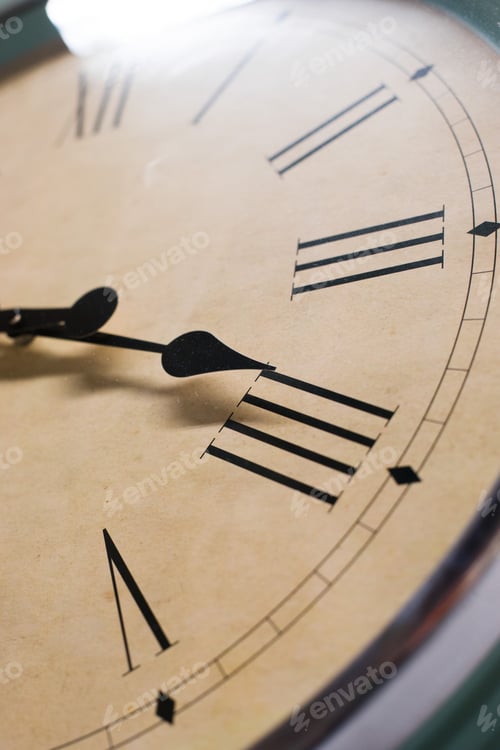 Preview: Close Up On Clock Hanging On The Wall