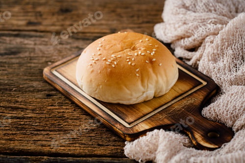 Preview: Bread On Wooden Table Background