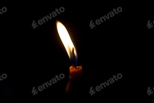 Preview: One Candle Flame At Night