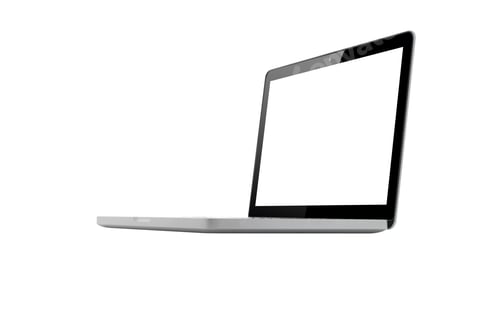 Preview: Laptop With Blank Screen Isolated On White