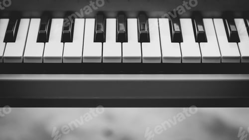 Preview: Close-Up Of Piano Keys,Monochrome,Black And White