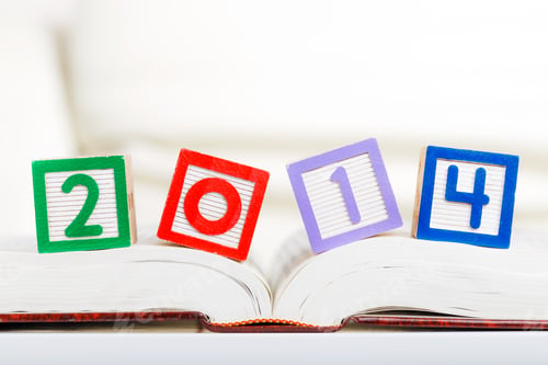 Preview: Alphabet Block With 2014 On Book