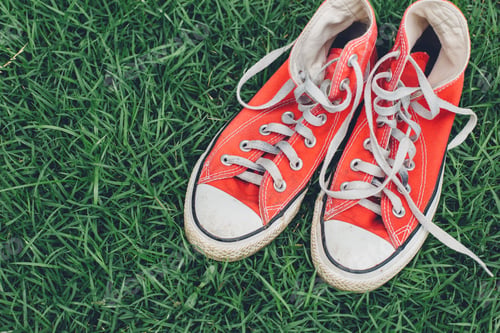 Preview: Red Sneakers On Grass