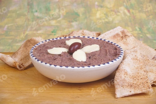 Preview: Kalamata Olive Dip With Bocconcini Cheese Garnish
