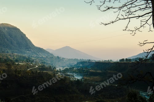 Preview: Soft Focus. Part Of Annapurna Mountain Range As Seen From Pokhara. Nepal