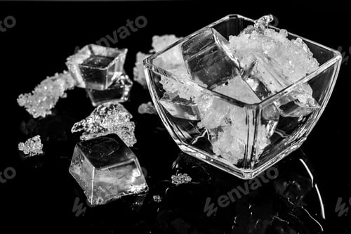 Preview: Ice On Black Background