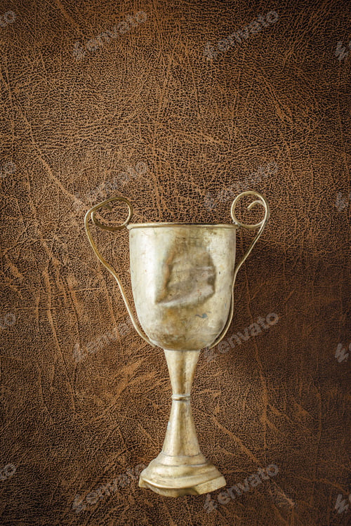 Preview: Still Life Of Old Trophies On Leather Background