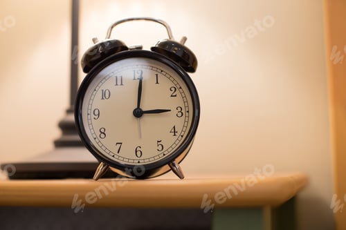 Preview: Close Up On Clock Standing On A Table