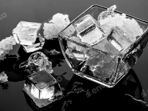Preview: Ice On Black Background