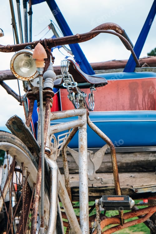 Preview: Detail Image Of Old Tricycle