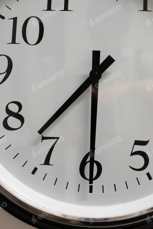 Preview: Close Up On Clock Hanging On The Wall