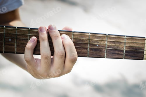 Preview: Chord On An Acoustic Guitar
