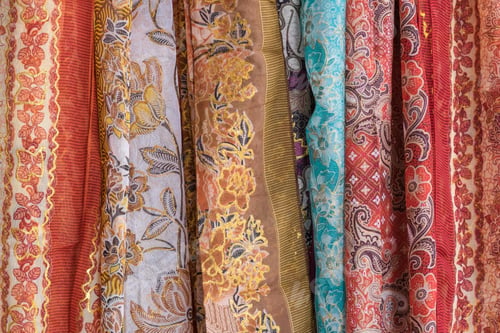 Preview: Local Fabric Is Sold Along The Street, Thailand.