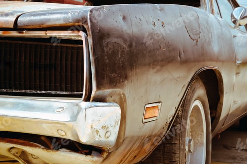 Preview: Rusty Wrecked Car