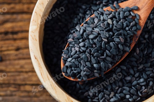 Preview: Poppy Seed On Wooden Table Background