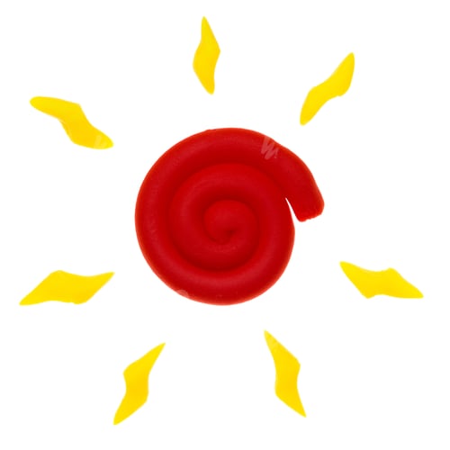 Preview: Sun Modelling Clay Isolated On White