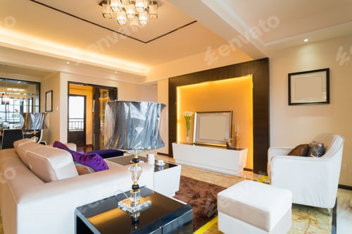 Preview: Elegant Living Room Interior Design with Modern Furniture