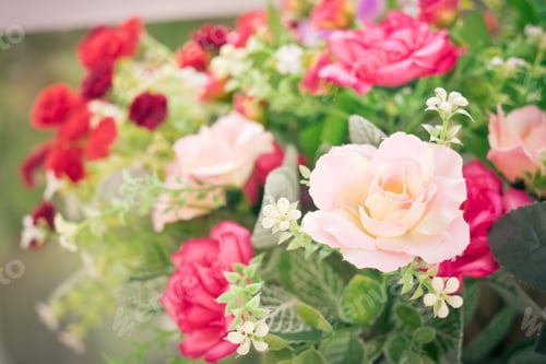 Preview: Colorful Decoration Artificial Flower. Vintage Color Style.