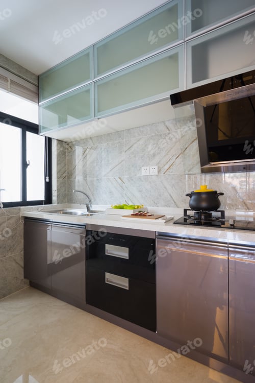 Preview: Modern Kitchen With Nice Cabinet