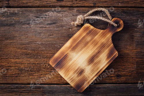 Preview: Old Cutting Broad On Wooden Background