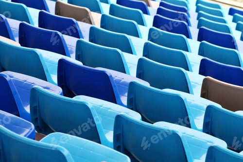 Preview: Blue Plastic Seat In Stadium