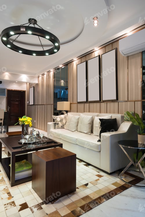 Preview: The Living Room With Luxury Decoration