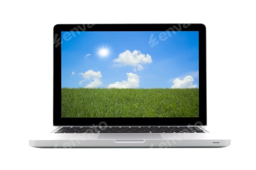 Preview: Laptop Isolated On Nature Background