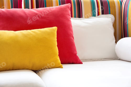Preview: Close Up Image Of Decorative Colorful Pillow